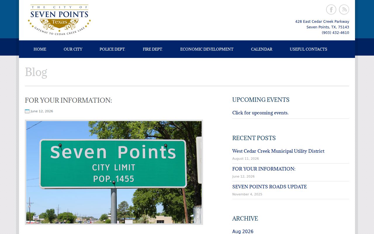 Seven Points open-records email route for existing city warrant records